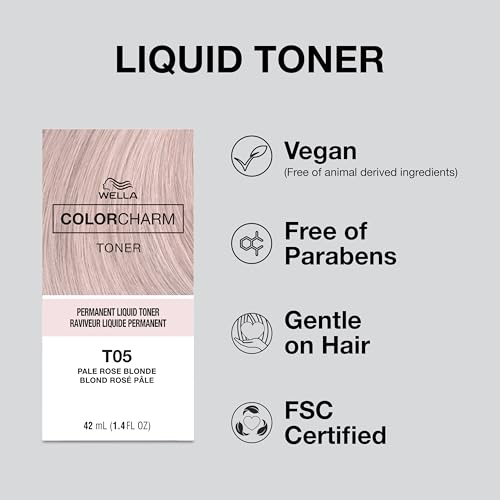 ColorCharm Permanent Liquid Hair Toner - Neutralize Brass & Tone Blonde