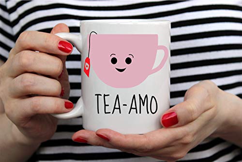 Funny 'Tea Amo' Mug - 11oz Ceramic Coffee Cup for Gifts