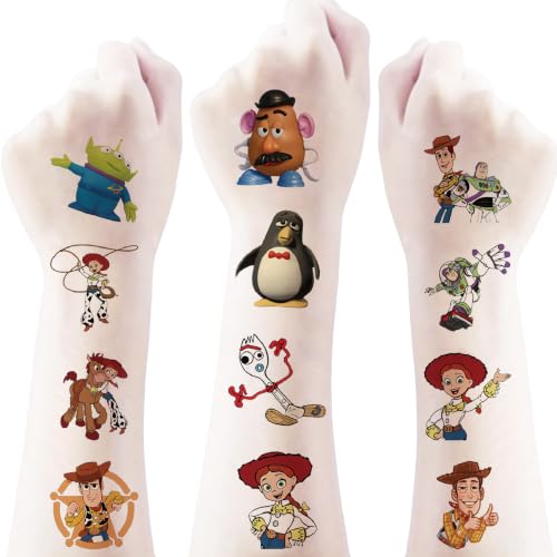 20pcs Birthday Party Temporary Tattoos for Kids - Fun Designs