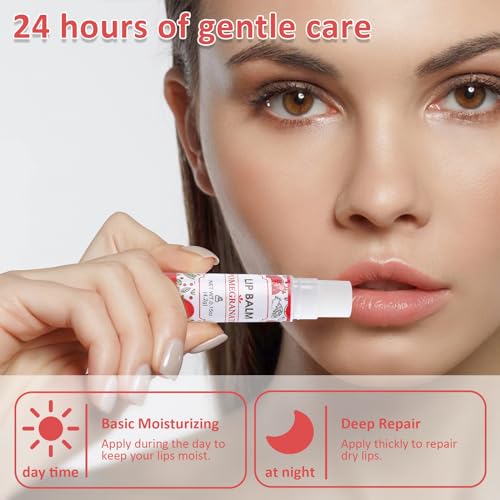 VISRIE 16-Pack Natural Lip Balm Set with 16 Flavors