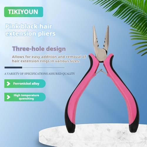 Professional Hair Extension Pliers for Micro & Nano Rings - Pink