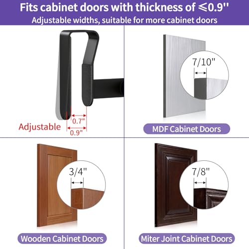Over Cabinet Towel Holder - 2 Pack Stainless Steel Towel Bars for Kitchen