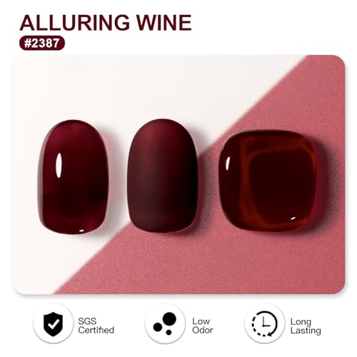 GAOY Dark Red Gel Nail Polish - 16ml Long-Lasting UV Cure