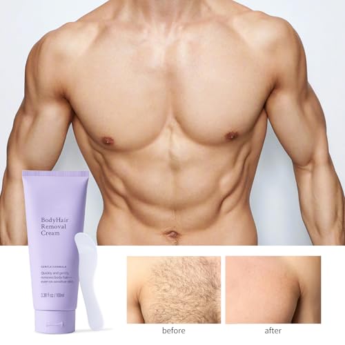 Hair Removal Cream for Women, Painless Depilatory Cream Removes Hair from Legs, Arms, Underarms, Stomach, and Bikini Line with Spatula