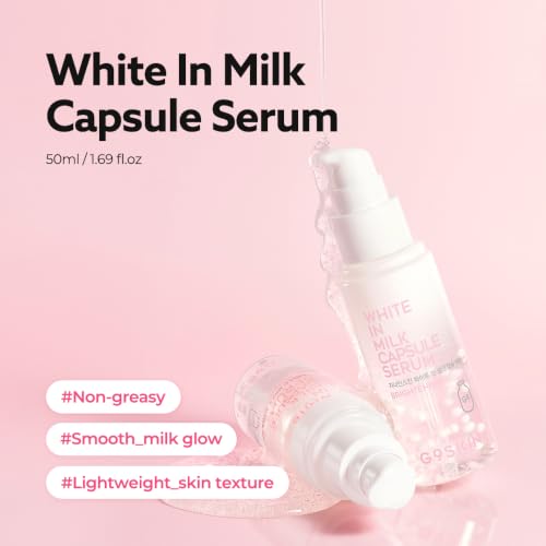 G9SKIN White In Milk Capsule Serum - Hydrating Korean Face Serum, 50ml