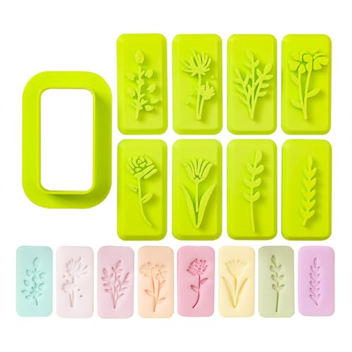 Leaves Clay Stamps Set for Polymer Clay Jewelry - 8 Shapes