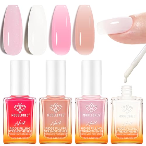 Modelones Nail Strengthener and Growth Kit - 4 Pcs Repair Polish Set