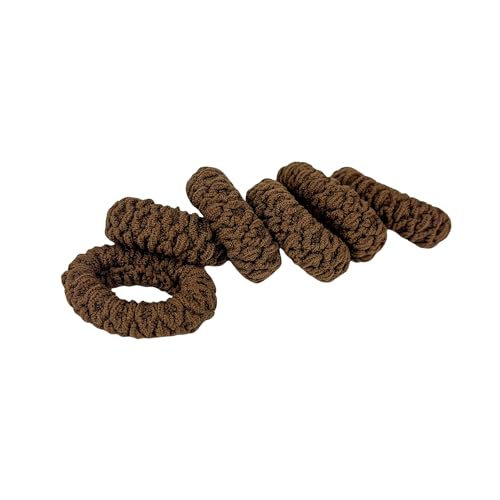 BLBM High Elastic Seamless Hair Ties - 6 Pack Brown