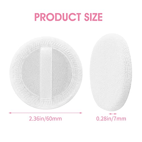 Sibba 12-Piece Velour Makeup Puff Set - Round Applicators for Face & Body