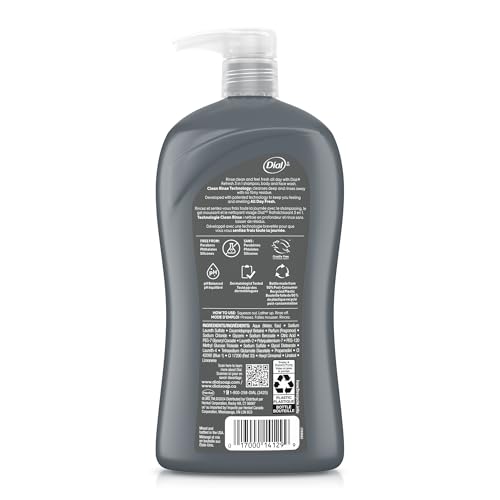 Dial Men 3-in-1 Body, Hair & Face Wash Refresh 32 oz Hydro Fresh