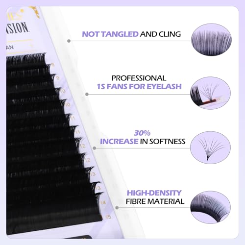 ARISON LASHES Easy Fan Volume Lashes 0.07 CC Curl 9-16mm Mixed Length Black