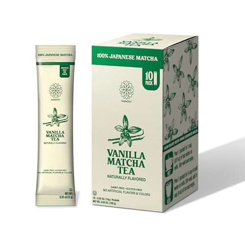 Premium Japanese Vanilla Matcha Tea – 10 Servings, Dairy & Gluten Free