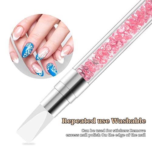5-Piece Dual-Tipped Silicone Nail Art Sculpting Pen Set