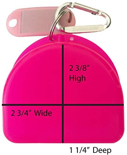 Zumoe Pink Lacrosse Mouth Guard Case - Durable Retainer Holder