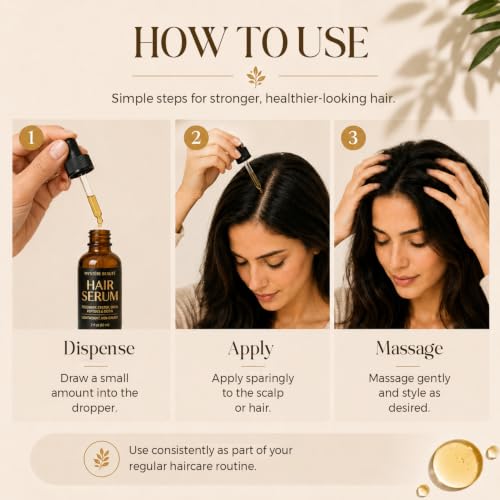 MYSTÉRE BEAUTÉ Biotin Hair Growth Serum - Peptide Scalp Treatment for Thinning