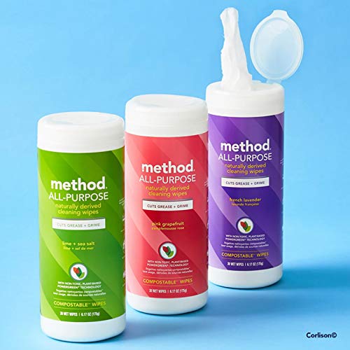 Method All-Purpose Cleaning Wipes - Plant-Based, Pack of 2