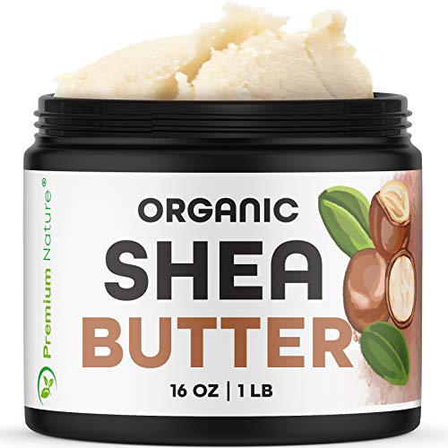 Premium Nature Organic Raw Unrefined Shea Butter 16 oz - Skin & Hair Moisturizer