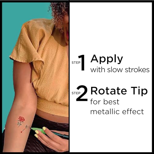 BIC BodyMark Temporary Tattoo Markers - Party Pack with 12 Stencils (4 Count)