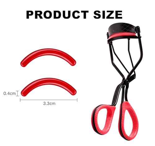 24-Pack Red Silicone Eyelash Curler Refills for Revlon