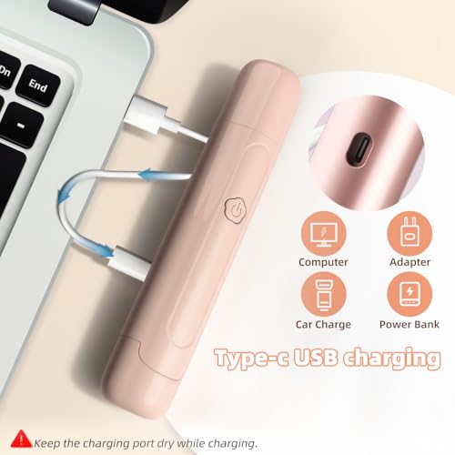 MONIAN Pink 2-in-1 Women's Electric Body & Bikini Trimmer, Waterproof Wet & Dry, Dual Head