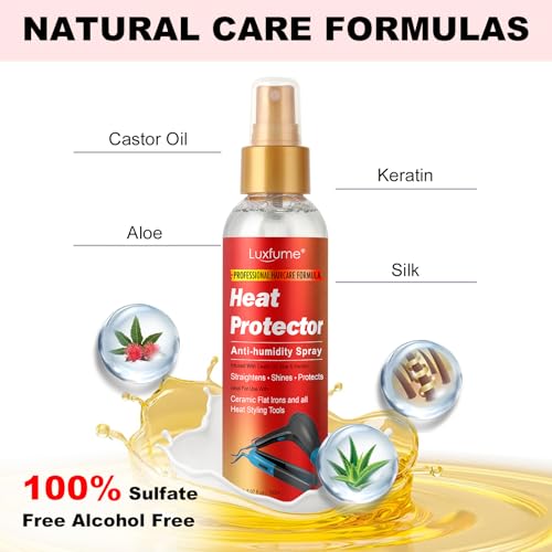 Luxfume Heat Protection Spray for Hair - Smooths & Hydrates