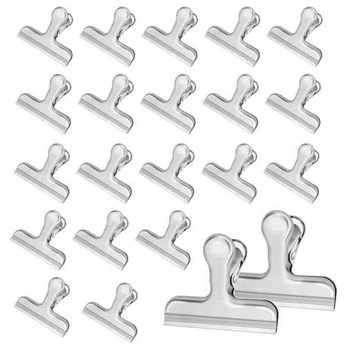 FOWIDALIXG 22 Pack Heavy Duty Stainless Steel Chip Clips
