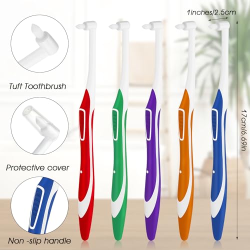 End-Tuft Toothbrushes for Orthodontic Care - 5 Pack, Ultra Soft