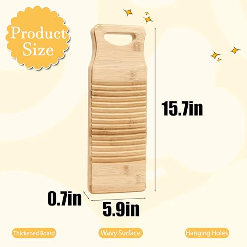 Portable Wooden Washboard for Hand Washing Clothes - Durable & Compact