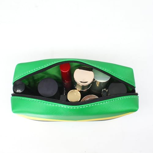 Reggae Style Makeup Bag for Women Travel Toiletry Organizer Waterproof PU Leather