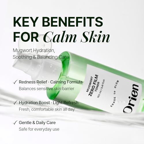Orien Mugwort Zero Film Calming Toner Spray, 160ml - Hydrating & Soothing