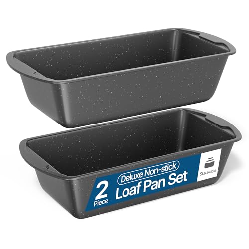 Nonstick Bread Loaf Pan Set - 2 Pack (10.2" & 11") - Oven Safe