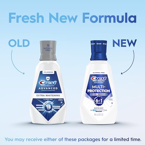 Crest Pro-Health Advanced Mouthwash, Alcohol Free, Extra Whitening, Energizing Mint Flavor, 946 mL (32 fl oz)