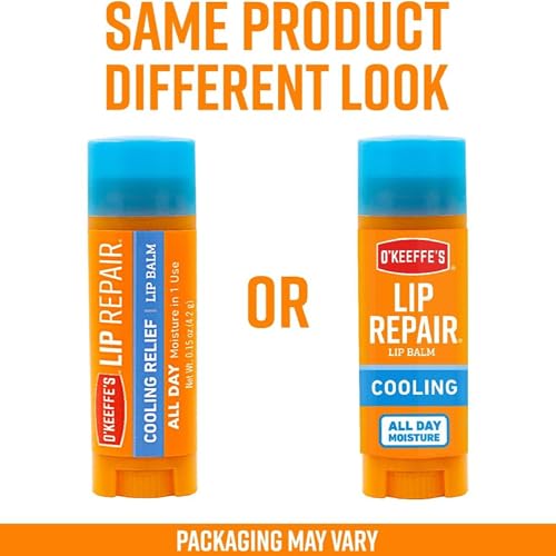 O'Keeffe's Lip Repair Cooling Relief Balm - 3 Pack, 0.15 oz Each