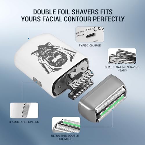 BESTBOMG¢ç Hair Clippers for Men Professional, Hair Clipper, Beard Trimmer & Electric Shaver Kit, Zero-Gapped T-Blade Barber Grooming Kit, LED Display, Rechargeable, Gifts for Men