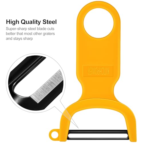 KITCHPOWER Vegetable Peeler Set - Carbon Steel Blades, 3 Pack