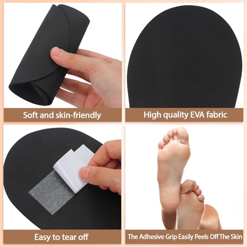 Suhine Dark Color Disposable Spray Tan Feet Pads Bulk 40 Pairs, Comfortable & Hygienic Sunless Tanning Accessories