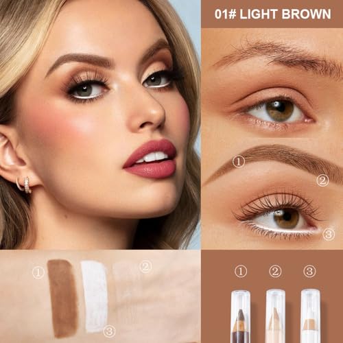 Eyebrow Lift & Contour Pencil Set - 3 Long-Lasting Makeup Pencils