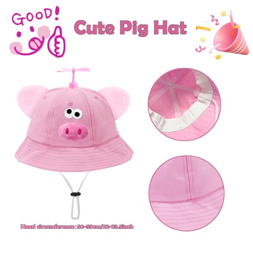 Pig Propeller Hat for Adults | Fun Summer Bucket Hat Costume