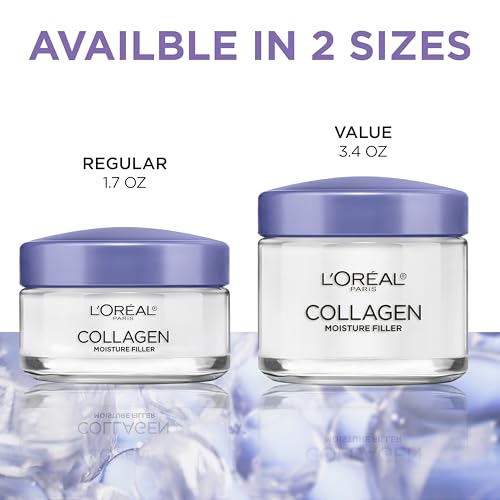L'Oreal Paris Collagen Moisture Filler Anti-Aging Face Moisturizer, Scented 3.4 Oz