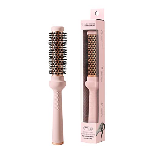 F3 Systems 1-Inch Ceramic Round Hair Brush for Professional Blowouts