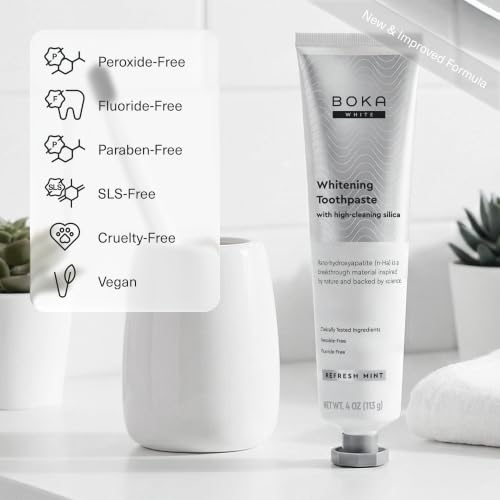 Boka Fluoride-Free Whitening Toothpaste for Sensitive Teeth - 1.3 Oz, 2PK