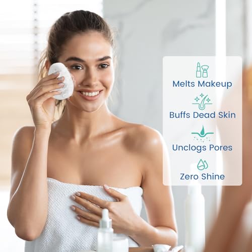 Zeefpod Exfoliating Facial Sponge - 18 Pack Reusable Face Pads for Deep Cleansing & Makeup Removal