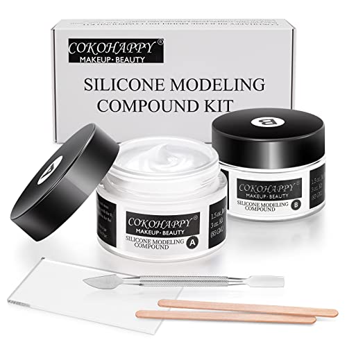 COKOHAPPY SFX Silicone Modeling Makeup Kit - 85g for FX Wounds & Prosthetics
