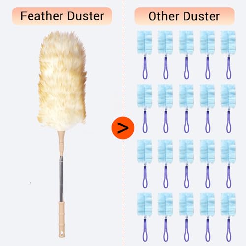 Cede noo Extendable Lambswool Duster - 22-55 Inch Flexible Head