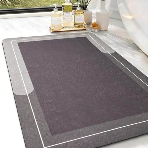 Super Absorbent Diatomaceous Earth Bath Mat - Quick Dry & Non-Slip, 15.7"x23.6"