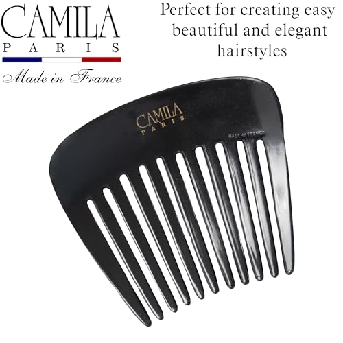 Camila Paris CP3769 Hair Side Comb Black & Pearl Small French Twist Clip
