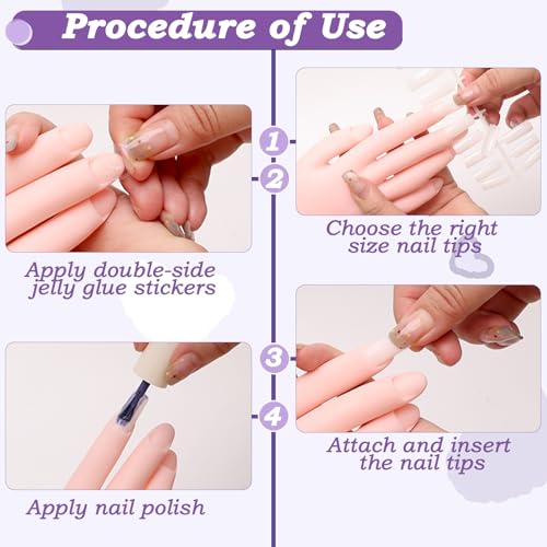 Practice Hand for Acrylic Nails - Reusable Flexible Nail Art Training Model