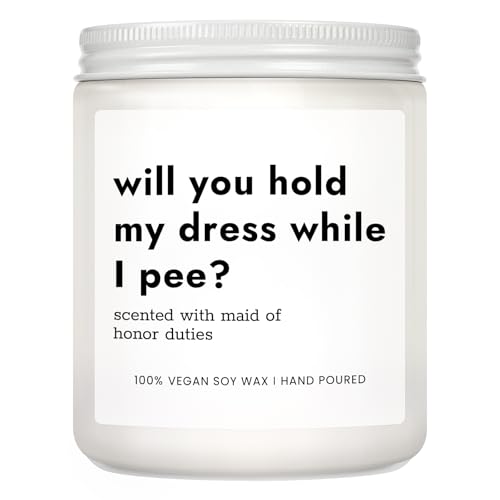 Lavender Soy Wax Candle for Bridesmaid Proposal & Bachelorette Gifts