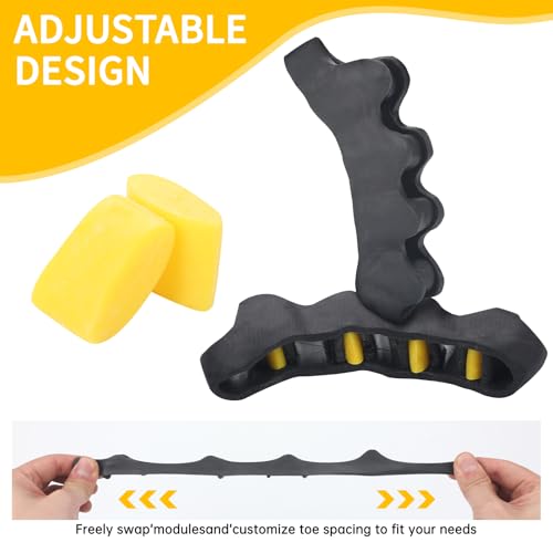 Threlaco Adjustable Silicone Toe Spacers for Foot Alignment & Recovery