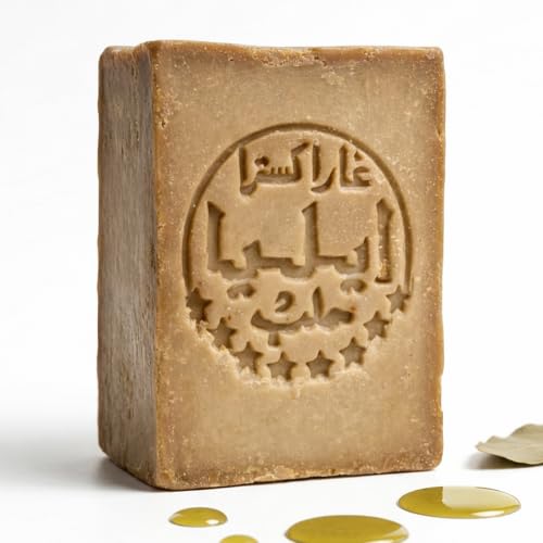 JUSIZA 40% Laurel Aleppo Soap - Handmade Natural Vegan Bar for Sensitive Skin, Face & Hair - 6.5 oz (1 Pack)